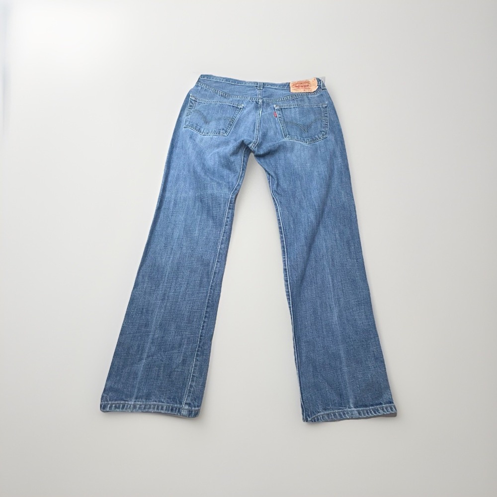 Levis 501 Jeans Mens 34x30 Blue Button Fly Classic American Dark Wash